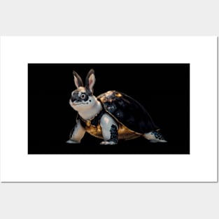 Bunny Turtle in Black and Gold Armor (cropped) Posters and Art